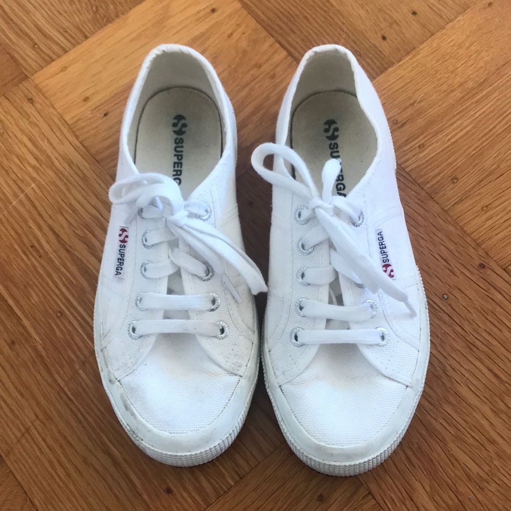 Superga white sneakers